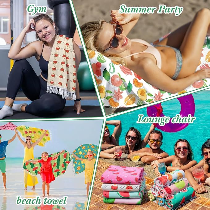 Peryiter 24 Pack Microfiber Oversize Turkish Beach Towel Set 12 Large Absorbent - Image 6