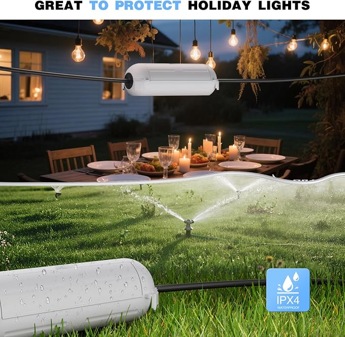 Flemoon Outdoor Extension Cord Cover Waterproof, Weatherproof Electrical - Image 6