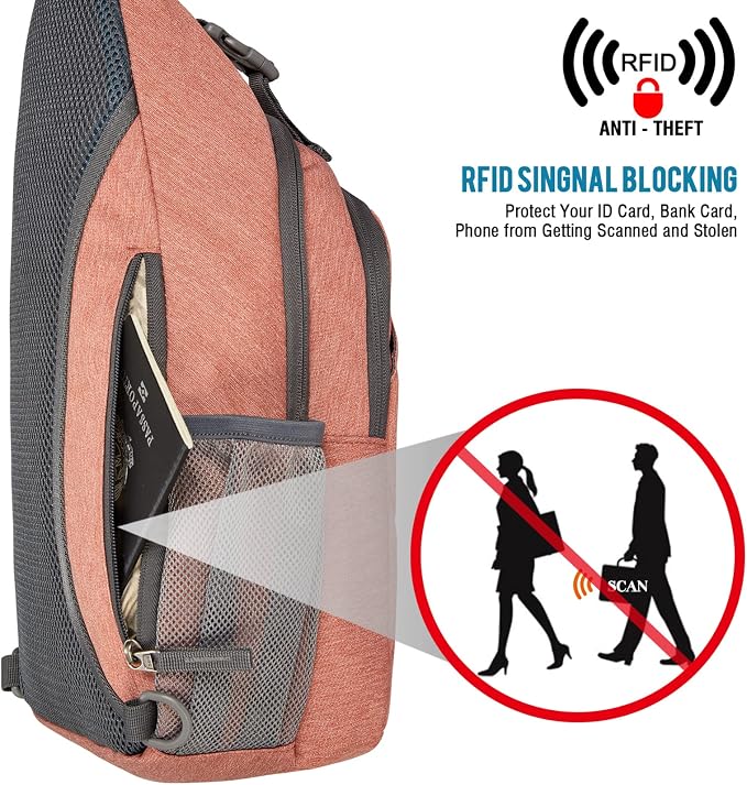 G4Free Sling Bag RFID Blocking Sling Backpack Crossbody Chest Bag Daypack - Image 2