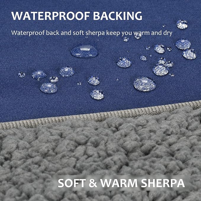 Tirrinia Large Waterproof Outdoor Blanket, Soft Warm Windproof Stadium Blanket - Image 2