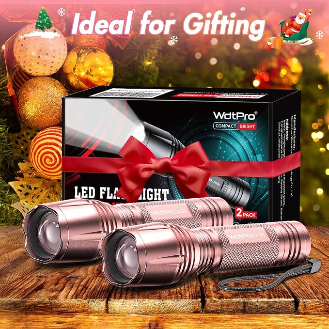 WdtPro LED Flashlight High Lumens SR2000 Pro, 2 Pack Brighter Tactical - Image 6