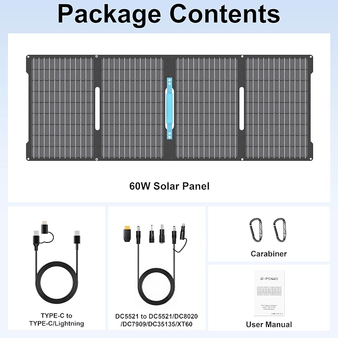 60W Portable Solar Panels Chargers - Image 8