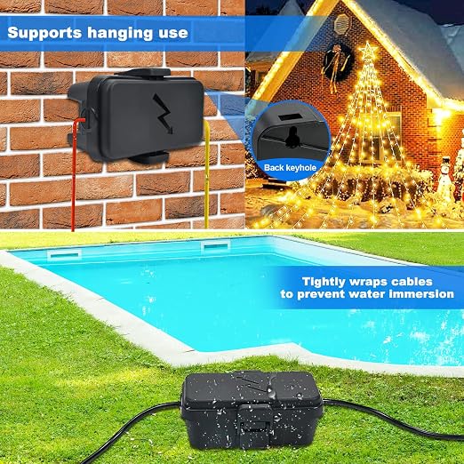 Hrensaw Small Weatherproof Electrical Connection Box, Outdoor Electrical Box - Image 5