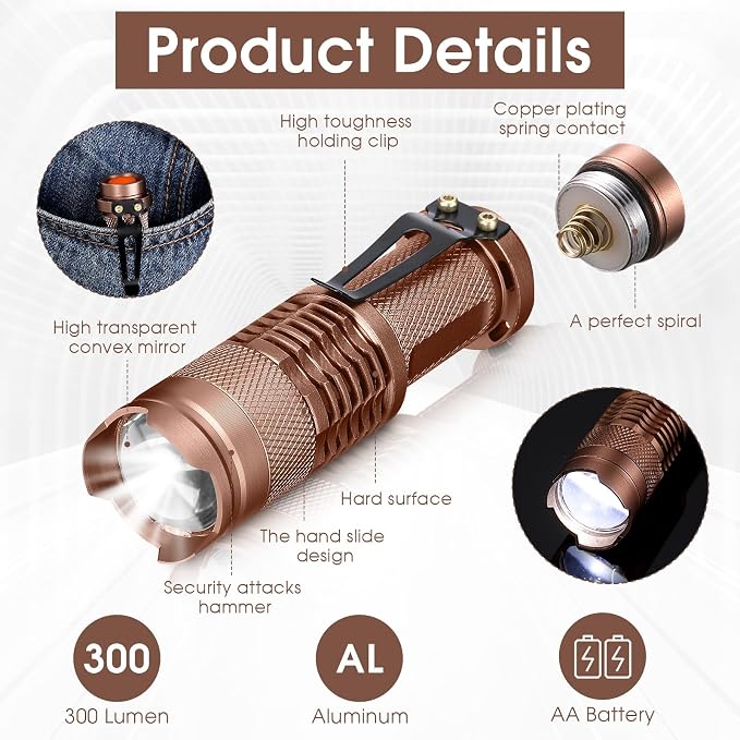 Fumete 20 Pieces LED Flashlight Mini 3 Mode Tactical Torch Small Water - Image 3