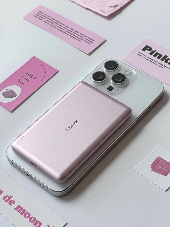 TORRAS MiniMag Power Bank, Ultra Slim 5, 000mAh Wireless Portable Charger - Image 2
