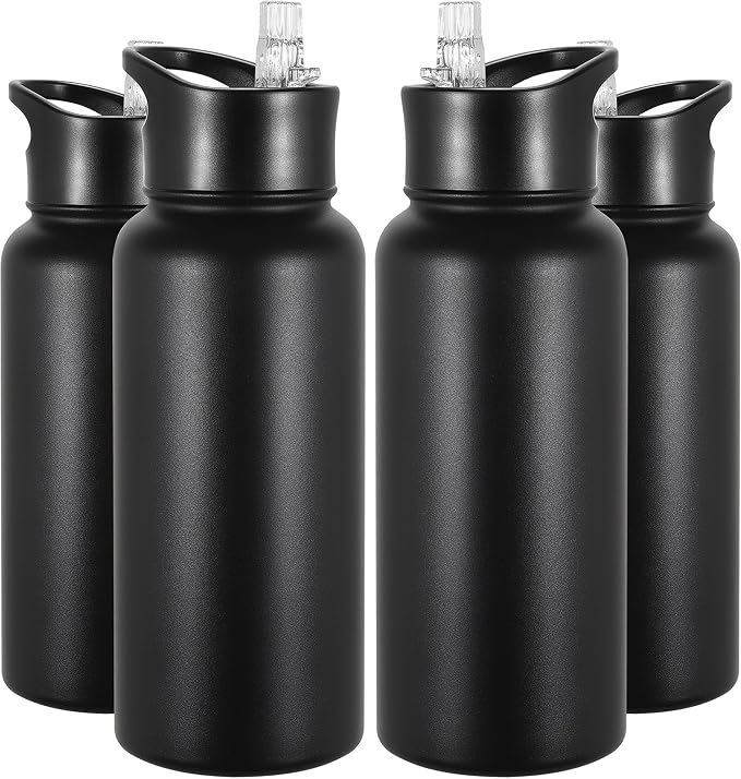 VEGOND 32 oz Insulated Water Bottle Bulk Stainless Steel Metal Water Bottles by VEGOND