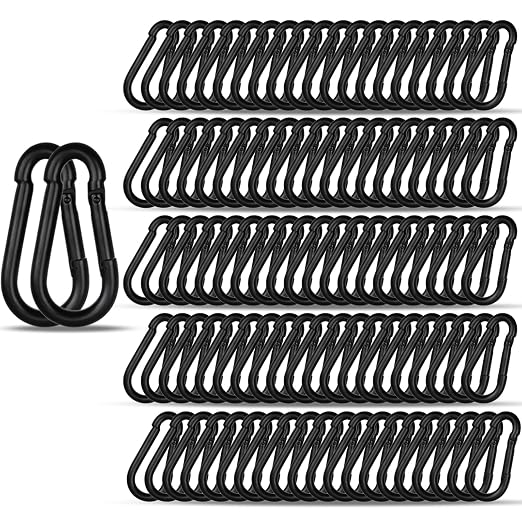 60PCS M4 Heavy Duty Carabiner Clip, 1.57Inch Snap Hook Quick Link Small by XHAMXE