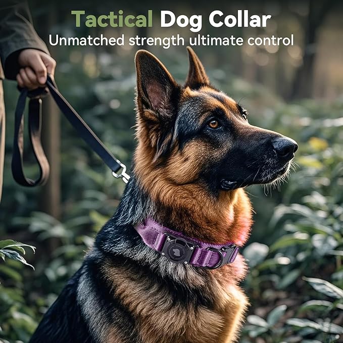 2026 Upgrade Waterproof AirTag Dog Collar, Military Tactical Dog Collar - Image 2