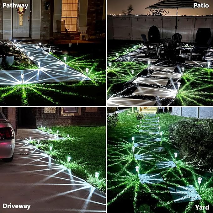 15 Pack Solar Pathway Lights Solar Lights Outdoor, Led Waterproof Yard Walkway - Image 4