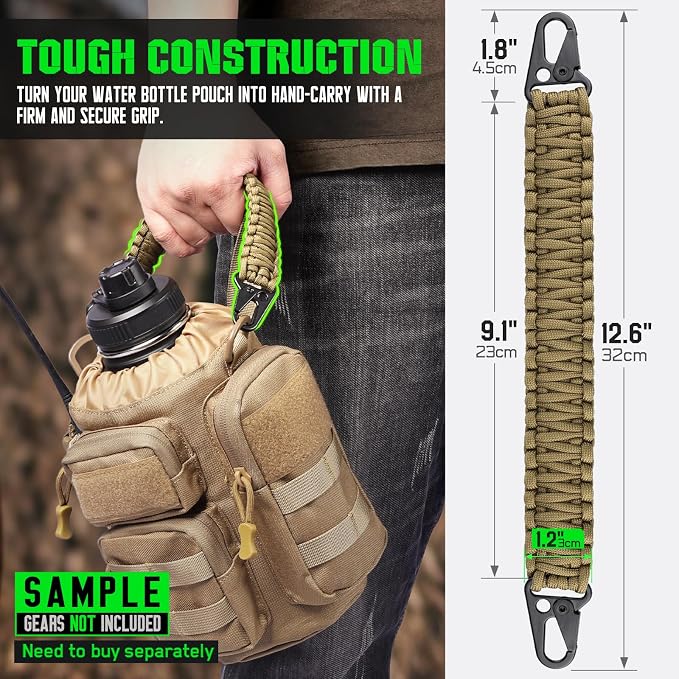 Tactical Paracord Handle，9-core Weaving Paracord Strap - Image 2