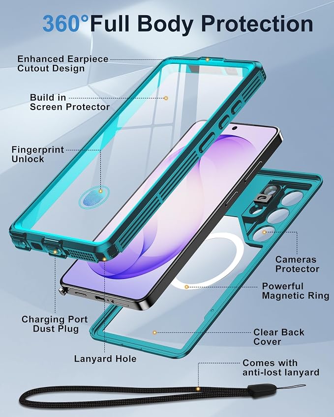 for Samsung Galaxy S26 Ultra Waterproof Case, Magnetic Heavy Duty Military - Image 5