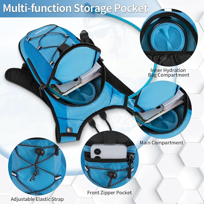 Hydration Backpack with Leak Proof Water Bladder, Lightweight Hydro Water - Image 5