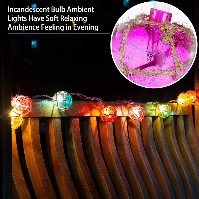 Brillarlights Nautical Fishing Float String Lights, Beach Themed Buoy Lights - Image 3
