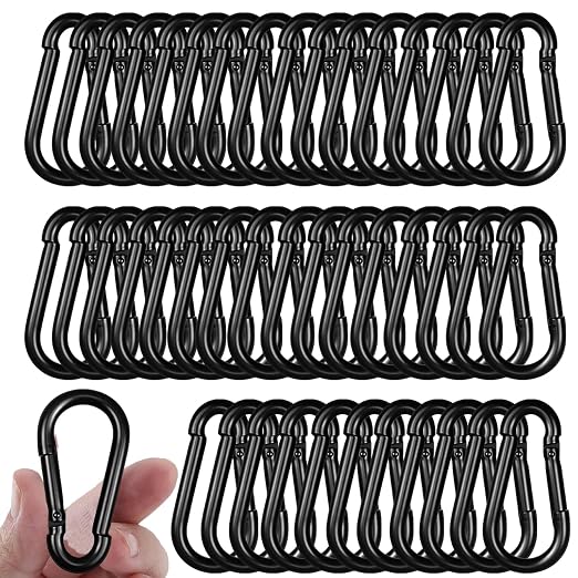 40PCS M6 Heavy Duty Carabiner Clip, 2.36Inch Snap Hook Quick Link Small by XHAMXE