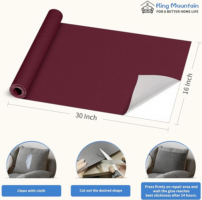 KING MOUNTAIN Canvas Repair Patch 16×30 Inch Self-Adhesive Waterproof Fabric - Image 4