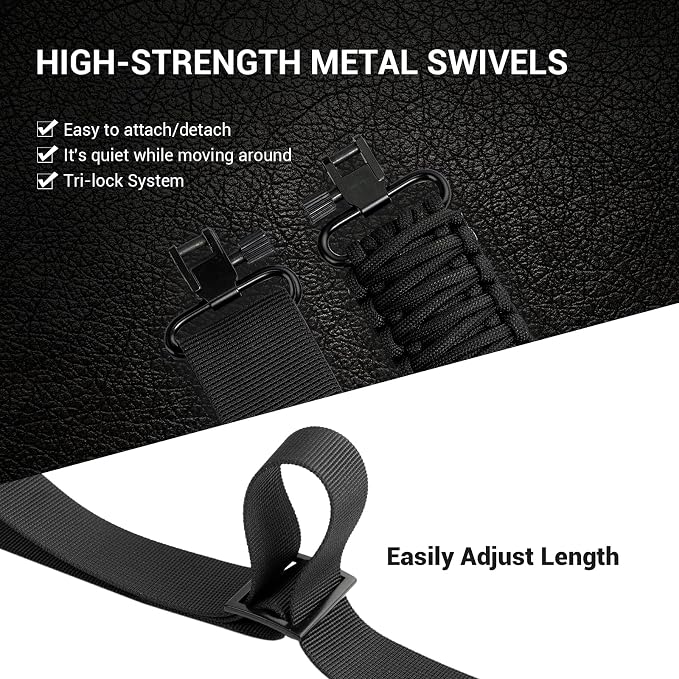 Double Braide 550LB Shotgun Sling 2 Point Paracord Rifle Sling, Non-Slip - Image 5