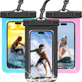 3 Pack Waterproof Phone Pouch IPX8 Universal Waterproof Case Dry Bag Phone by 70+Years+Loved