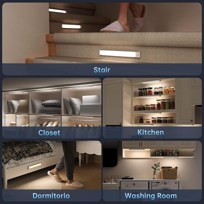 Under Cabinet Lighting, 74 LED 2200mAh Rechargeable, Motion Sensor Light - Image 8