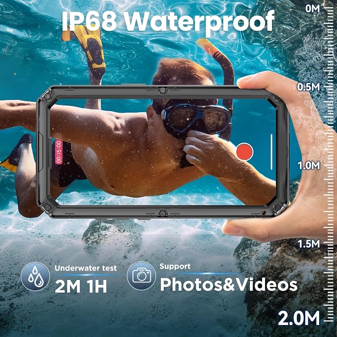 Mitywah for iPhone 17 Pro Max Waterproof Case, Military Metal Case - Image 3