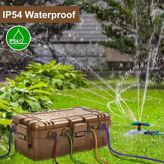 Medium Outdoor Electrical Box, IP54 Waterproof Extension Cord Cover w/ 6 Cable - Image 2