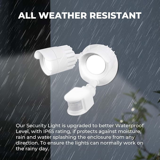 LED Motion Sensor Outdoor Lights, 34W 3500LM 5000K Daylight, IP65 Waterproof - Image 8