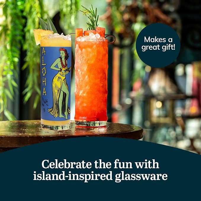 Libbey Tiki Bamboo Highball Drinking Glasses, Iconic 16 Oz Tall Cocktail - Image 5