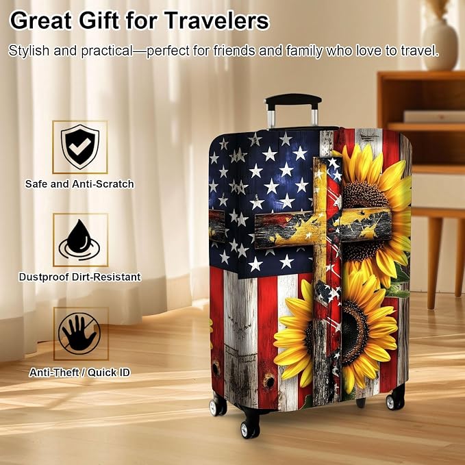 Luggage Cover Protector for 19-20 Inch Suitcases, TSA Approved Elastic Travel - Image 7