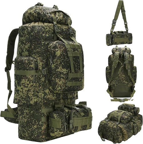 100L Camping Hiking Backpack, Molle military Tactical rucksack backpack by HongXingHai