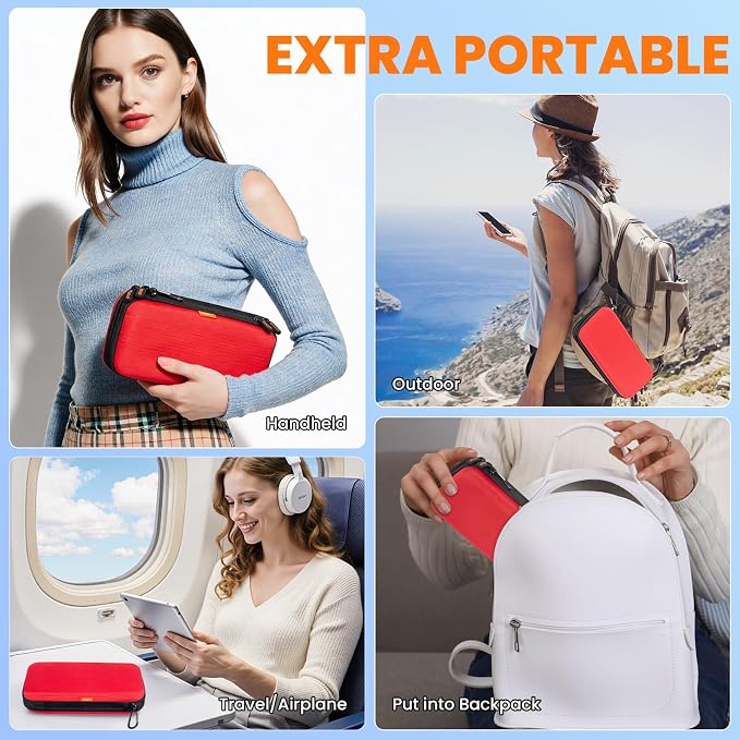 Double-Layer Hard Carrying Case Electronics Organizer - Image 6