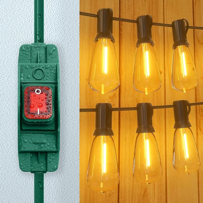 Outdoor Waterproof On/Off Switch Extension Cord, Heavy Duty 125v/250v Black - Image 5