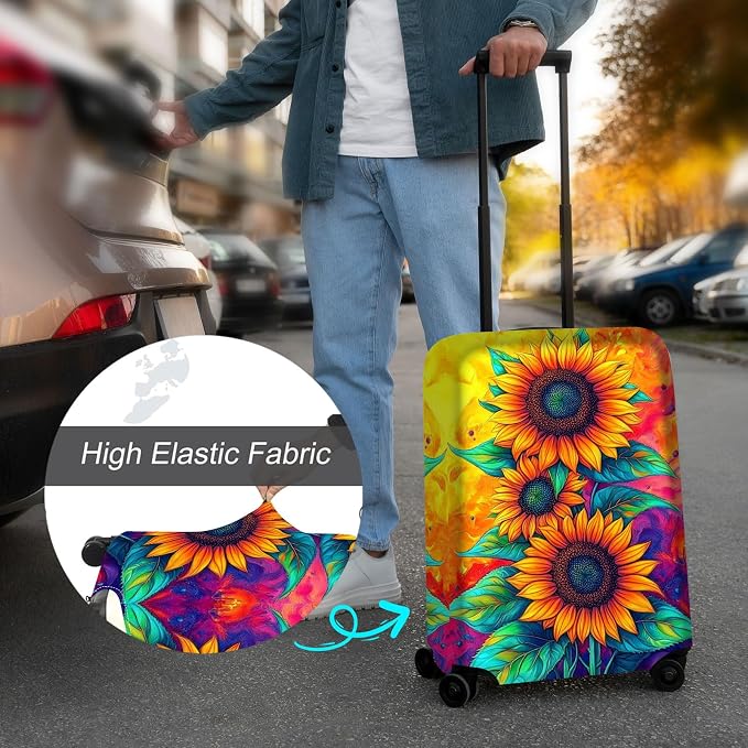 Luggage Cover Protector for 26-28 Inch Suitcases, TSA Approved Elastic Travel - Image 4