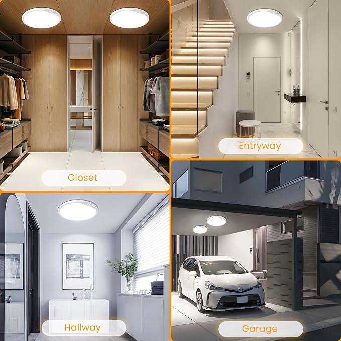 SunRider 12 Inch Rechargeable Motion Sensor LED Ceiling Light - Image 9