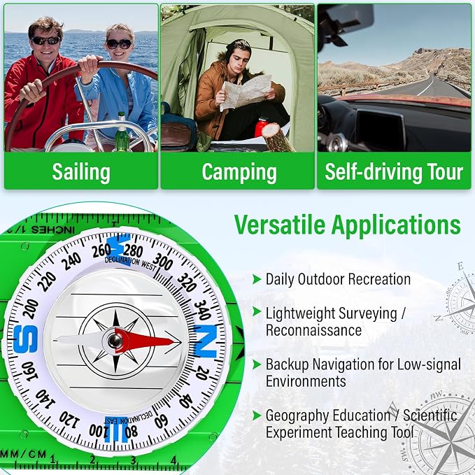 20 Pcs Acrylic Orienteering Compass Hiking Backpacking Survival Reliable - Image 7