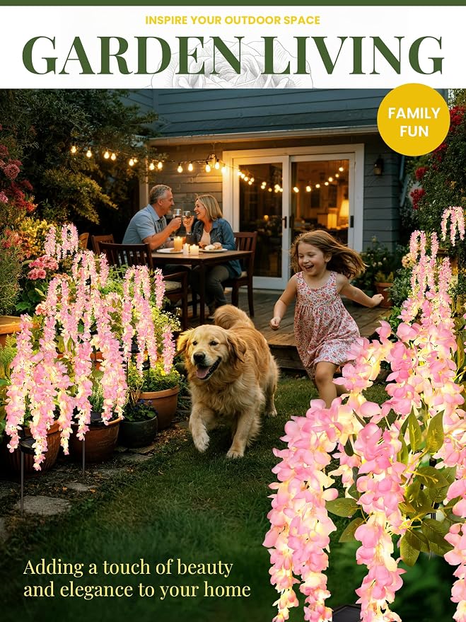 GIGALUMI Solar Lights Outdoor for Garden Decor, 3 Pack Solar Flower Lights - Image 9