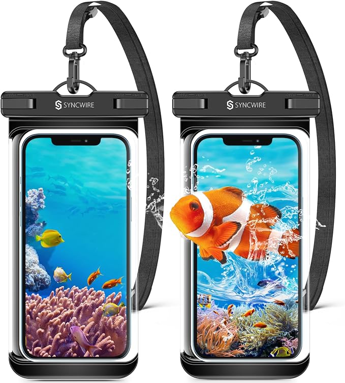 SYNCWIRE [2-Pack Waterproof Case IPX8 Universal Waterproof Phone Pouch Dry Bag - Image 9