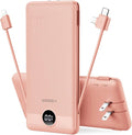 VEGER Portable Charger with Built-in AC Plug and Cables, All in One 10000mAh by VEGER
