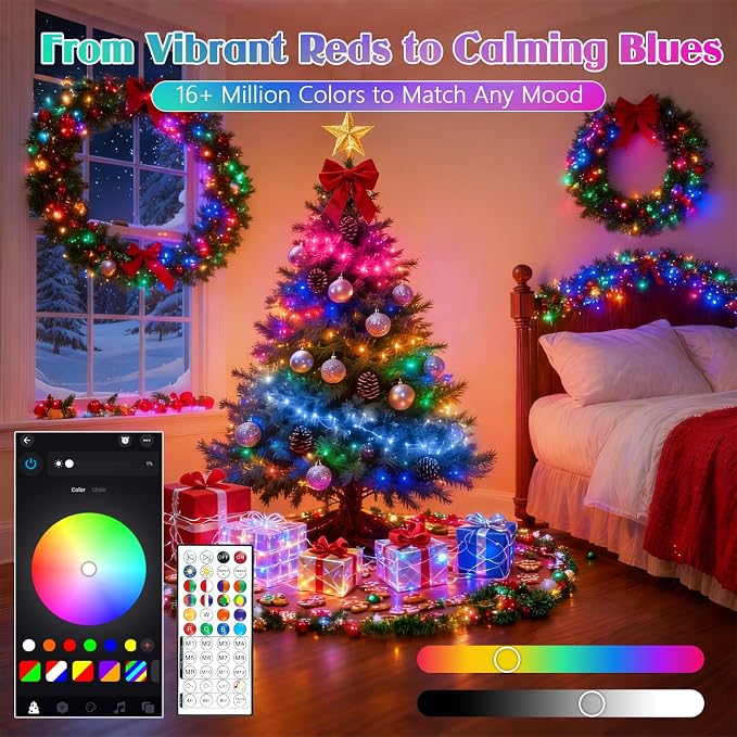 2025 New 88FT 240LED Smart Color Changing Easter String Lights Outdoor App - Image 3