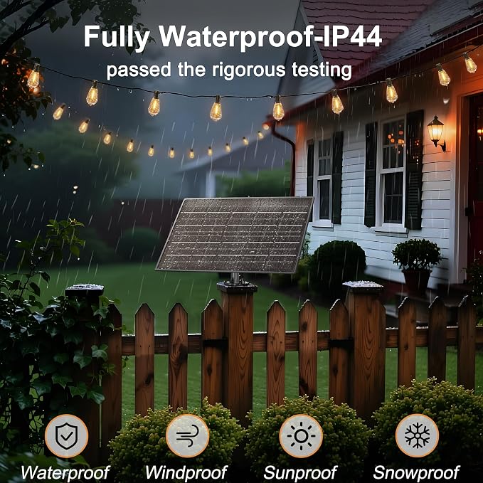 BLIATLUS 100FT Super Bright Solar String Lights Outdoor Waterproof - Image 4