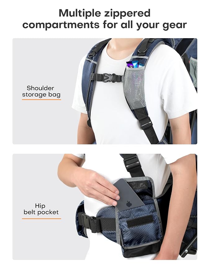 besrey Baby Backpack Carrier, Toddler Hiking Backpack - Image 7
