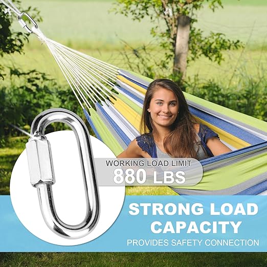 5 Pcs 2.3 Inch 316 Heavy Duty Stainless Steel Screw Chain Quick Links, D Shape - Image 3