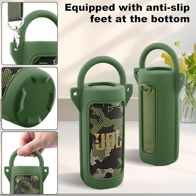 for JBL Grip Portable Waterproof Speaker Silicone Case, Portable Travel Soft - Image 4