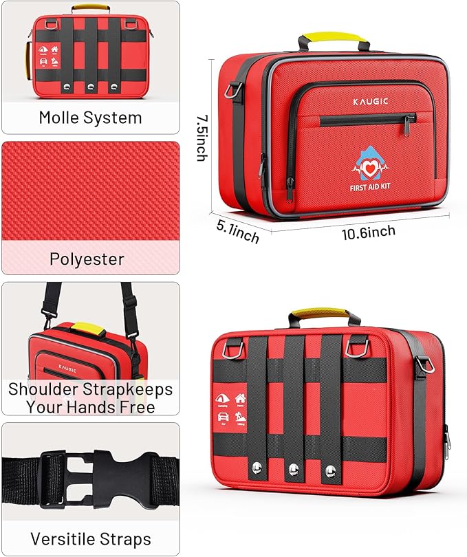 500 PCS First Aid Kit for Travel Camping Car Home Businesses, Well-Organized - Image 4