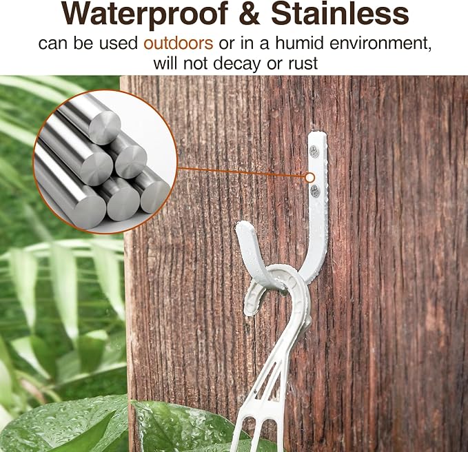 Wall Hooks for Hanging Towel/Coat - 22LB Screw in Metal Hanger Wall Mount - Image 5