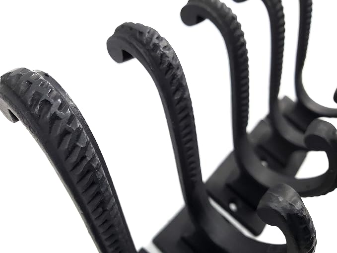 Claimed Corner Iron Scroll Coat Hooks - Image 5
