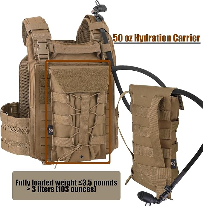 PETAC GEAR 1.5L / 3L Tactical Hydration Pack，Molle Carrier Pouch - Image 2