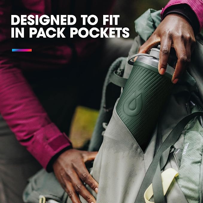 HydraPak Flux - Collapsible Backpacking Water Bottle - BPA Free, Ultra Light - Image 3