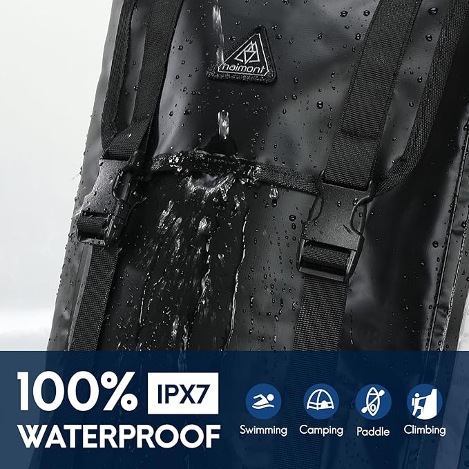 Haimont 100L Waterproof Backpack Large Roll Top Dry Backpacks Marine Dry Bags - Image 2