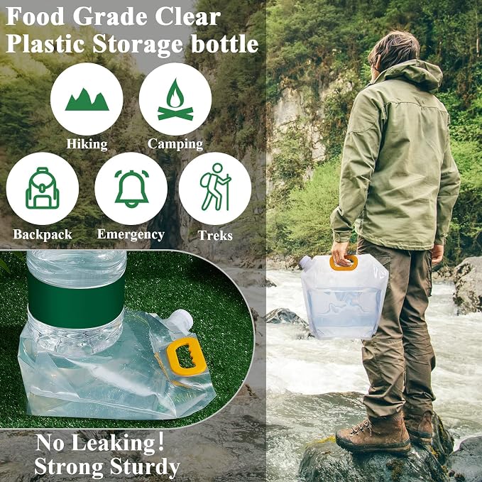 Tessco for you 36 Pcs 1.3 Gallon Collapsible Water Storage Bag Water Container - Image 3