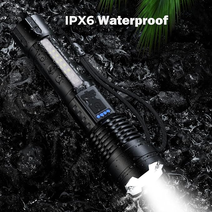 Cinlinso Flashlight High Lumens Rechargeable 2 Pack, 990000 Lumen Super Bright - Image 7