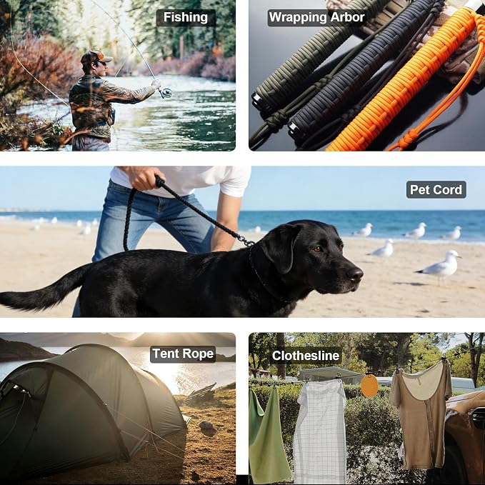 Paracord 550, 7 Triple Strands Utility Rope, Parachute Cord - Image 5